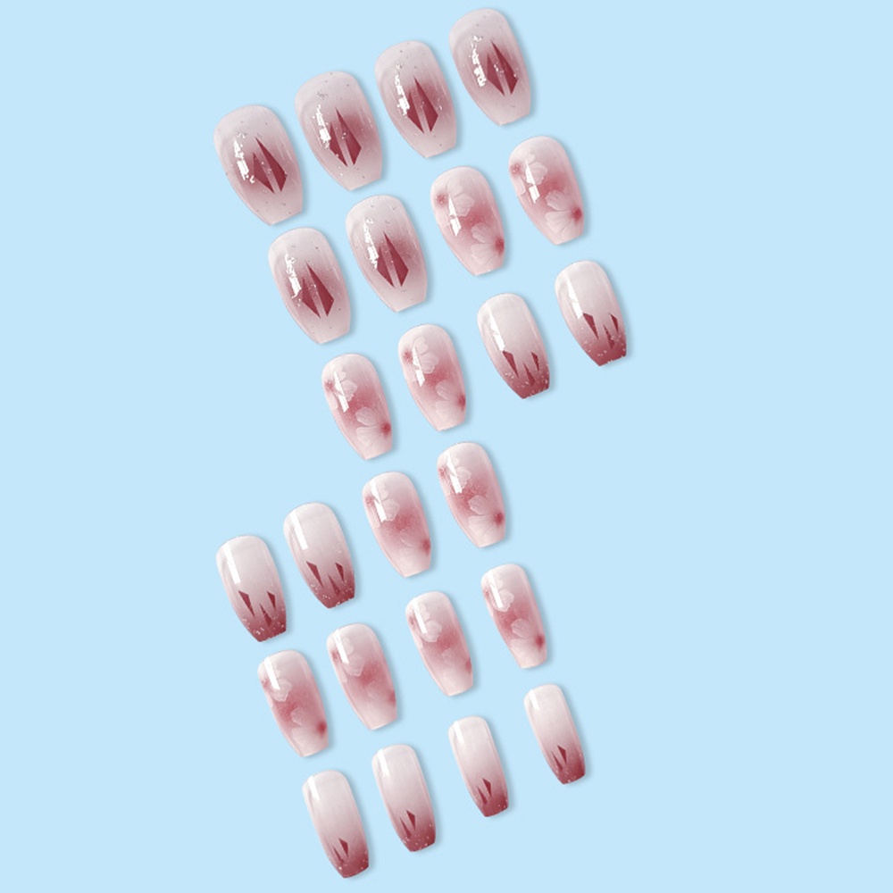 1223 bộ móng tay giả set móng giả trong suốt móng tay giả đính nơ móng tay giả dài vuông set 24 móng tay giả  móng giả thiết kế    dán móng tay giả móng tay giả dài vuông