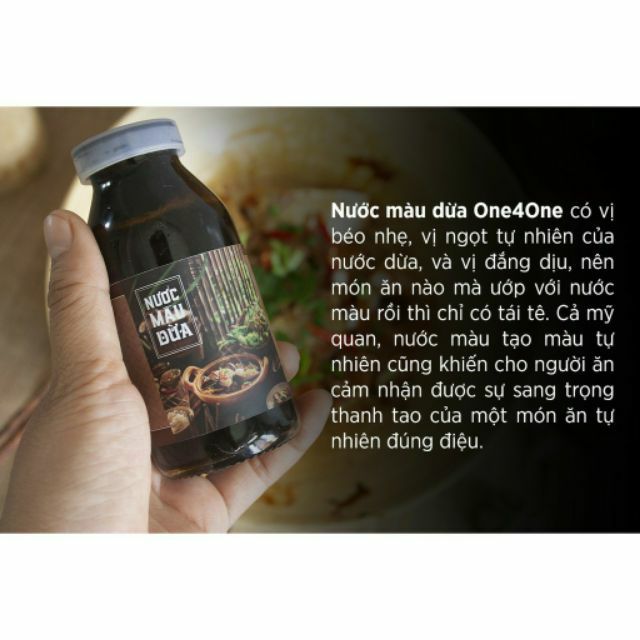 [One4one] Nước màu dừa ướp món kho cho bé ăn dặm 160gr