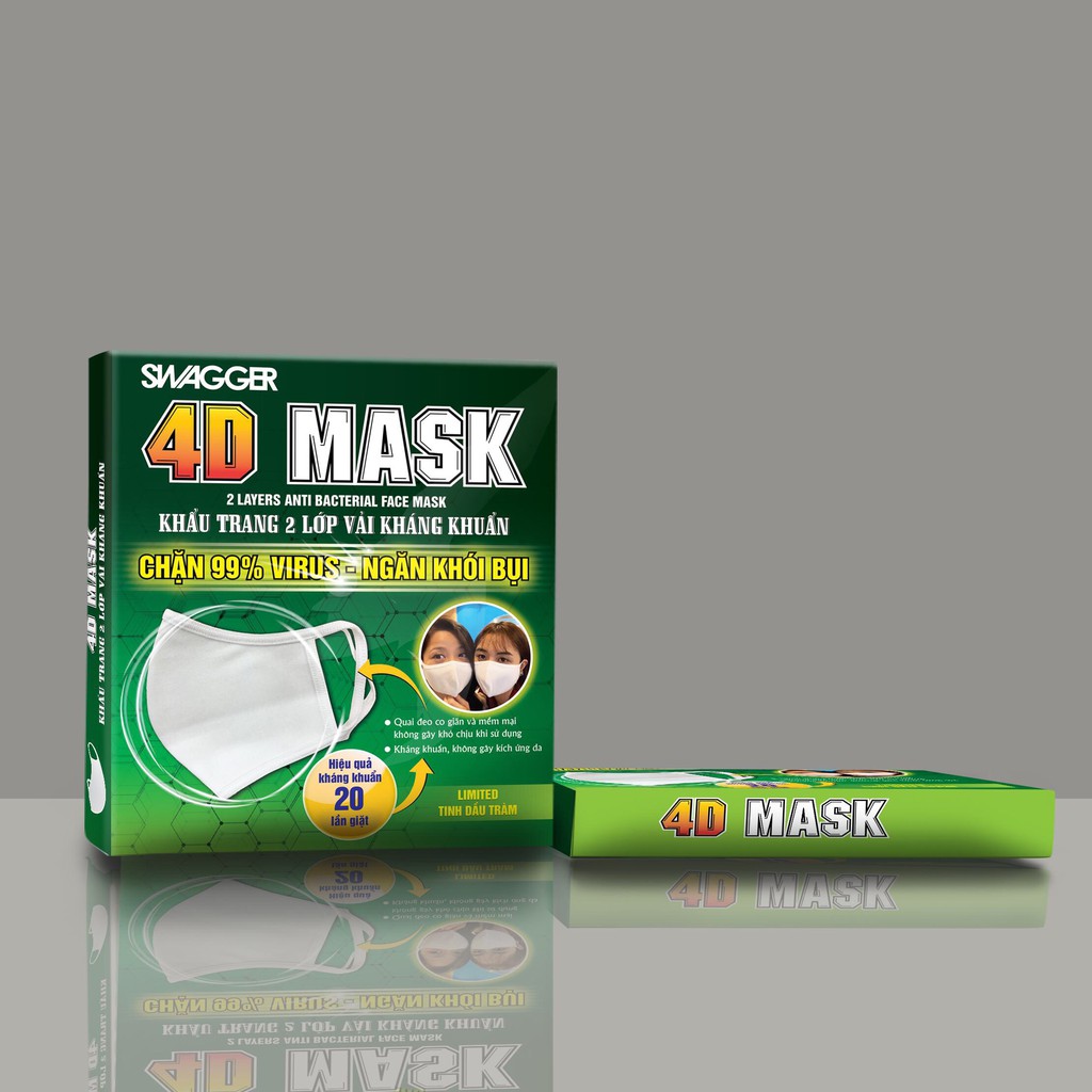 [4D Mask] Hộp 5 Khẩu Trang Swagger - Hiệu Quả 20 Lần Giặt | BigBuy360 - bigbuy360.vn