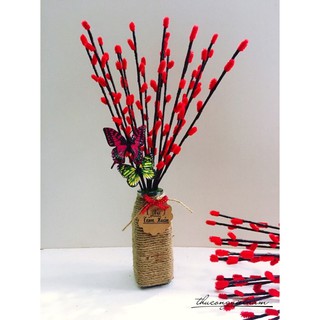 10 cành nụ tầm xuân TẾT handmade trang trí