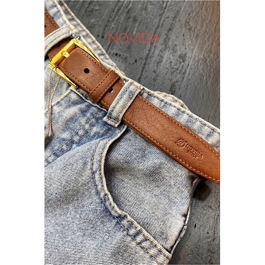Dây Thắt Lưng Nữ Da Bò Cao Cấp, Dây Nịt Nữ Da Thật Chính Hãng Novida