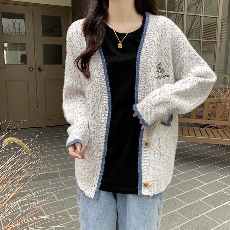 Plus Áo Khoác cardigan Dáng Ôm Thời Trang Mùa Thu Cho Nữ