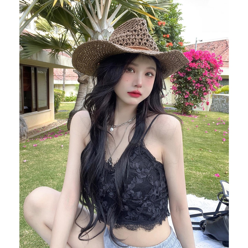 Áo Ngực Bra Ren -  Áo Lót Ren thêu hoa có đệm -  Áo 2 Dây  Gợi Cảm Sang Chảnh