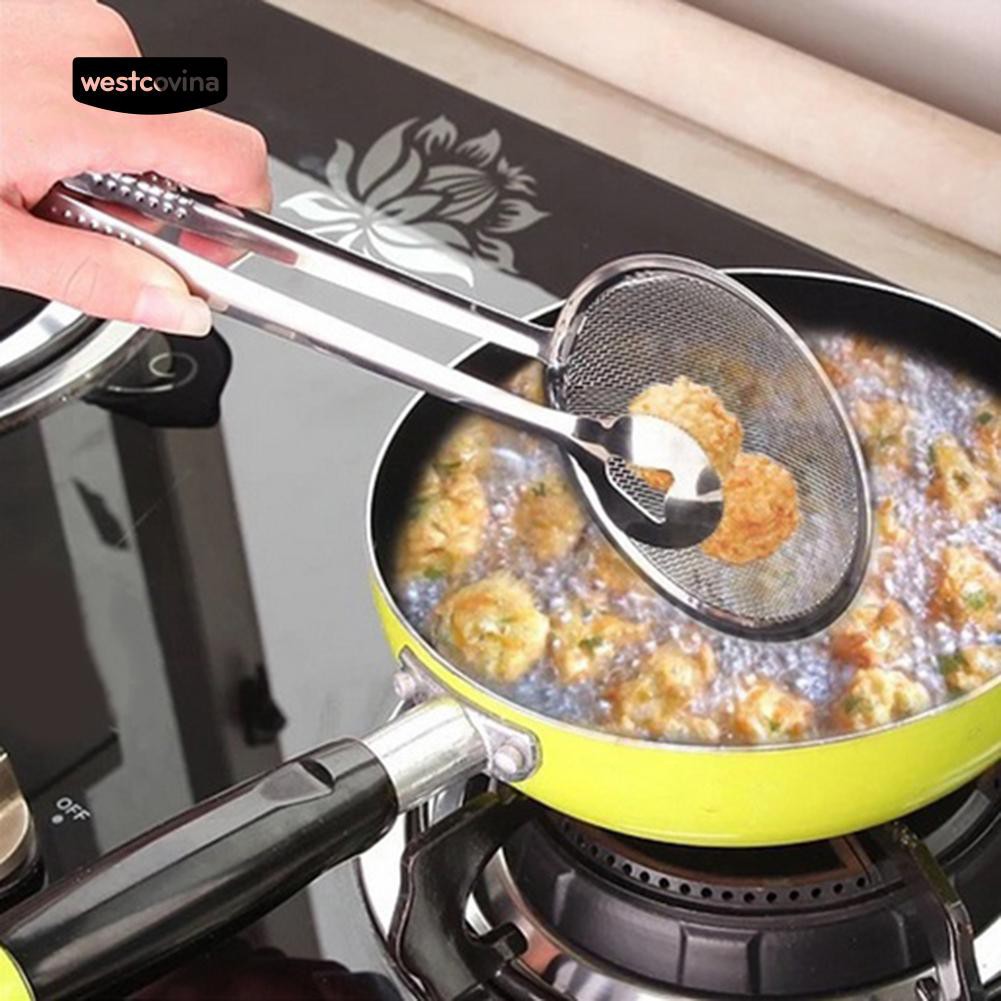 Kẹp thức ăn kiêm muỗng tiện lợi bằng thép không gỉ