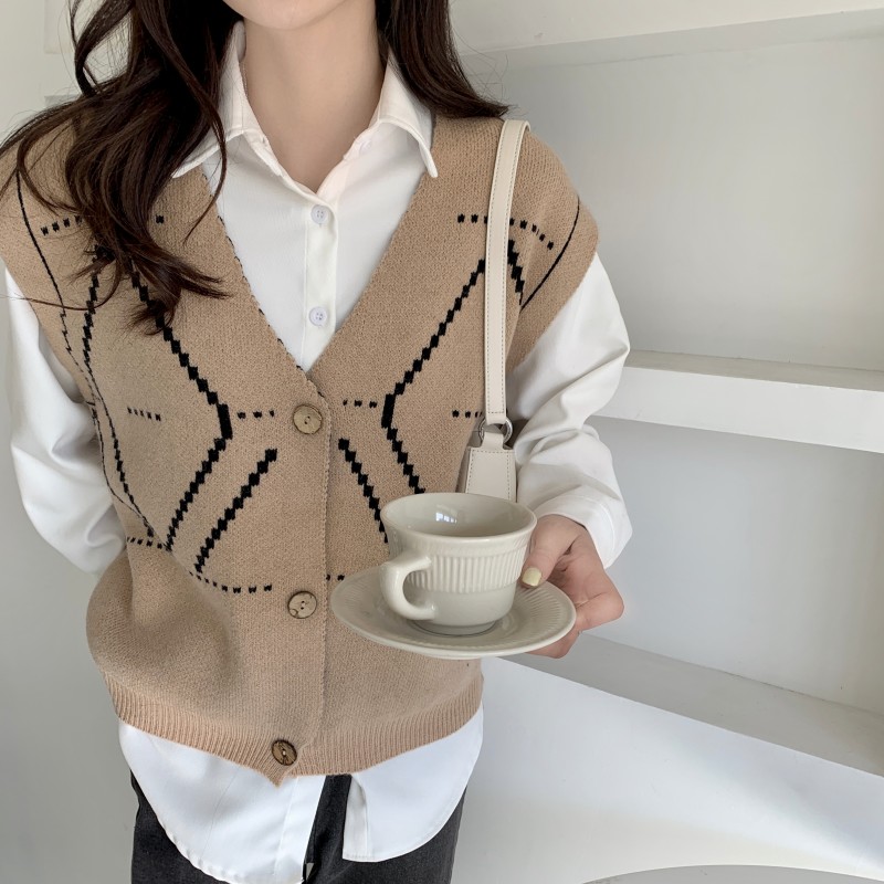 Áo Khoác Len Không Tay Họa Tiết Ca Rô Thời Trang Thanh Lịch Dành Cho Nữ | BigBuy360 - bigbuy360.vn