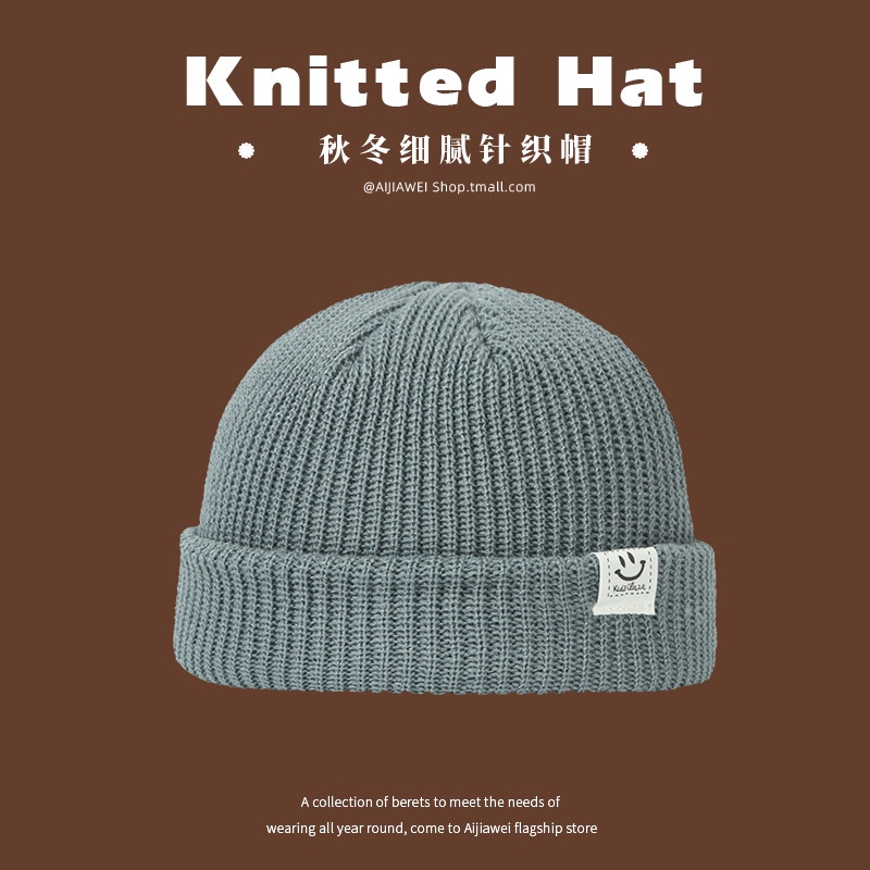 Mũ len dệt kim hình mặt cười dễ thương thời trang thu đông hàn quốc cho nữ