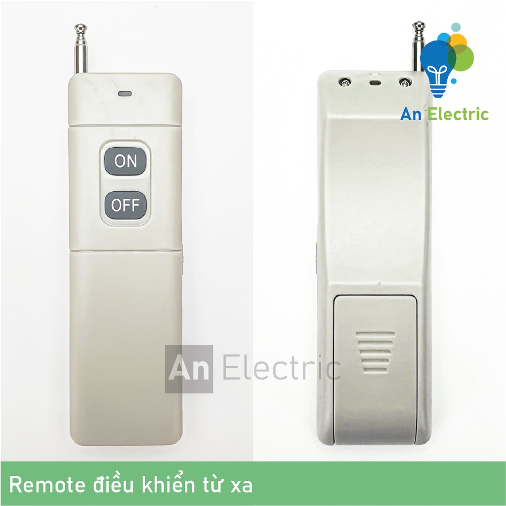 Công tắc điều khiển từ xa 220V 500-1000m công suất cao ngõ ra 30A bật tắt thiết bị chiếu sáng, máy bơm, quạt