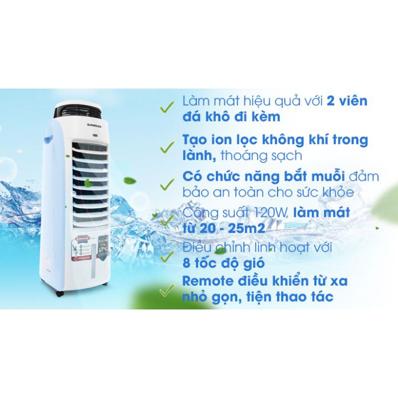 quạt điều hòa hơi nước sunhouse SHD7718 mới 💯chính hãng