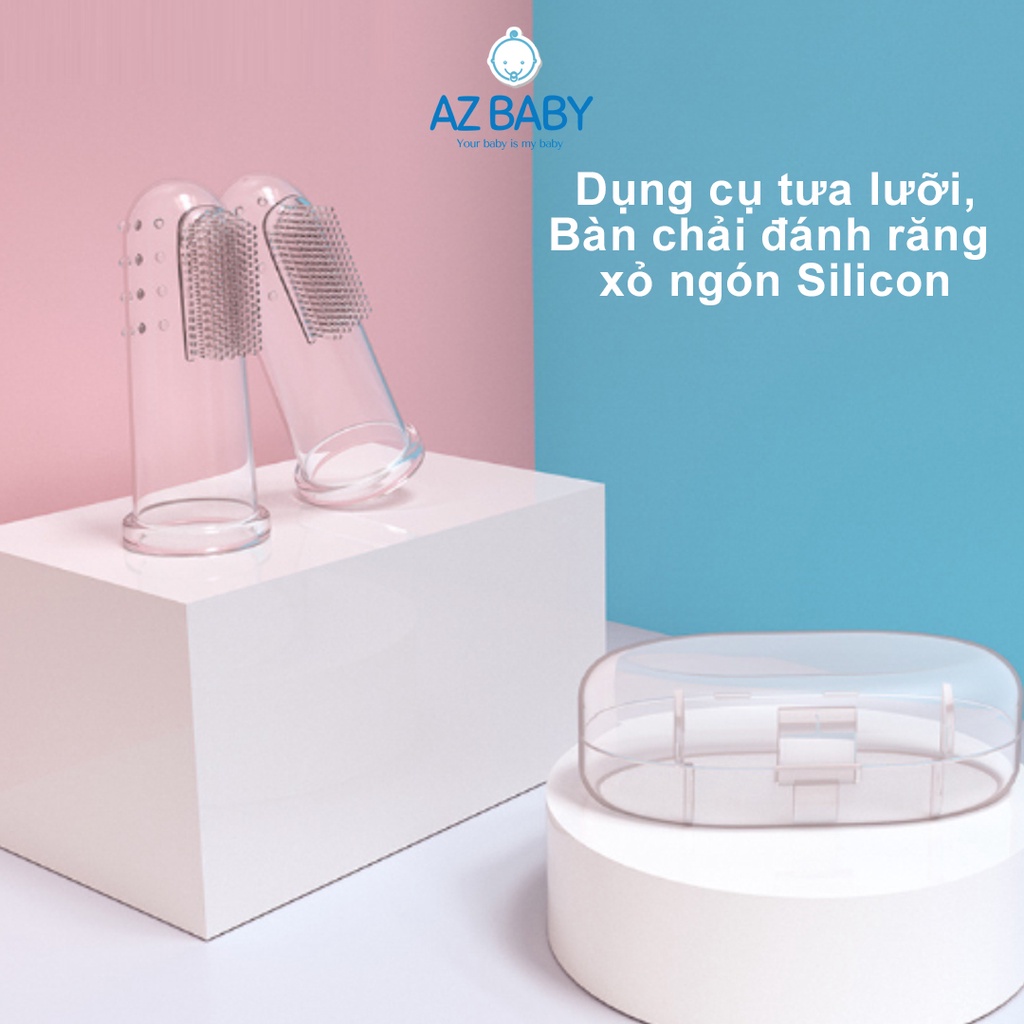 Tưa Lưỡi Silicon Làm Sạch Răng Miệng Cho Bé AZ Baby- CSCTB006