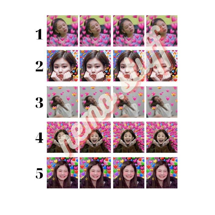Sticker dán hình Jennie BLACKPINK cute (Mẫu 1)