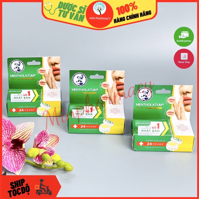 Sáp Dưỡng Môi ROHTO Chuyên Biệt Cho Môi Khô, Nứt Nẻ 7g Mentholatum Medi Lip Balm - Minpharmacy