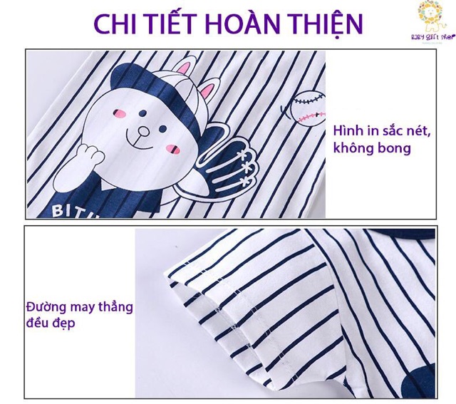 Bộ cotton cho bé mùa hè bộ cộc tay bé trai BabyCity cotton túi zip mẫu mới 2022