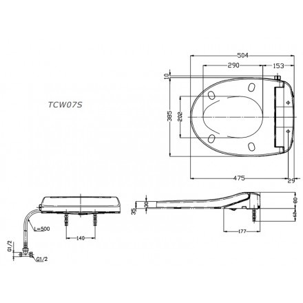 Nắp Rửa Cơ Ecowasher TOTO TCW07S (E2)