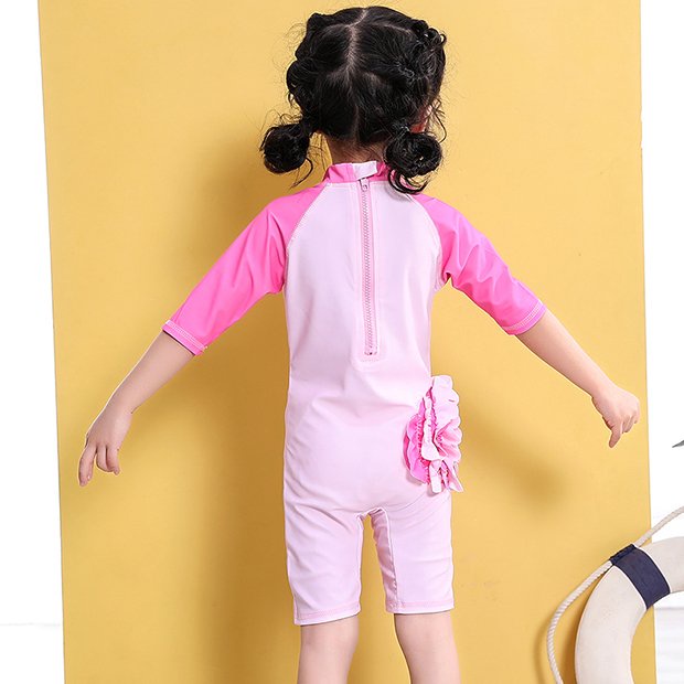 Bộ Đồ bơi cho bé gái Dollarkids In hình thiên nga hồng dành cho trẻ từ 10kg trở lên