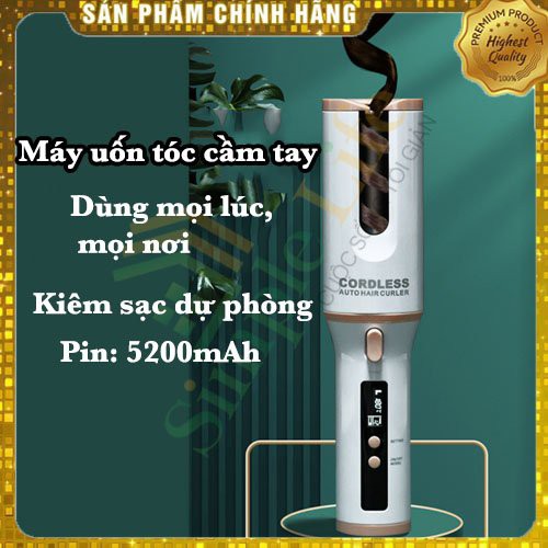 [FreeShip - BH 1 năm] Máy uốn tóc cầm tay bỏ túi thông minh, tiện dụng kiêm sạc dự phòng. Uốn nhanh với 6s