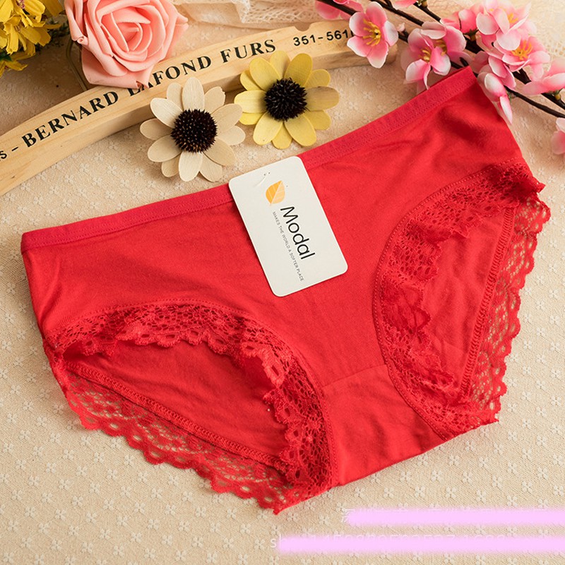 Quần lót nữ QN.03 chất thun viền ren nhiều màu đẹp cho chị em - Ảnh shop chụp