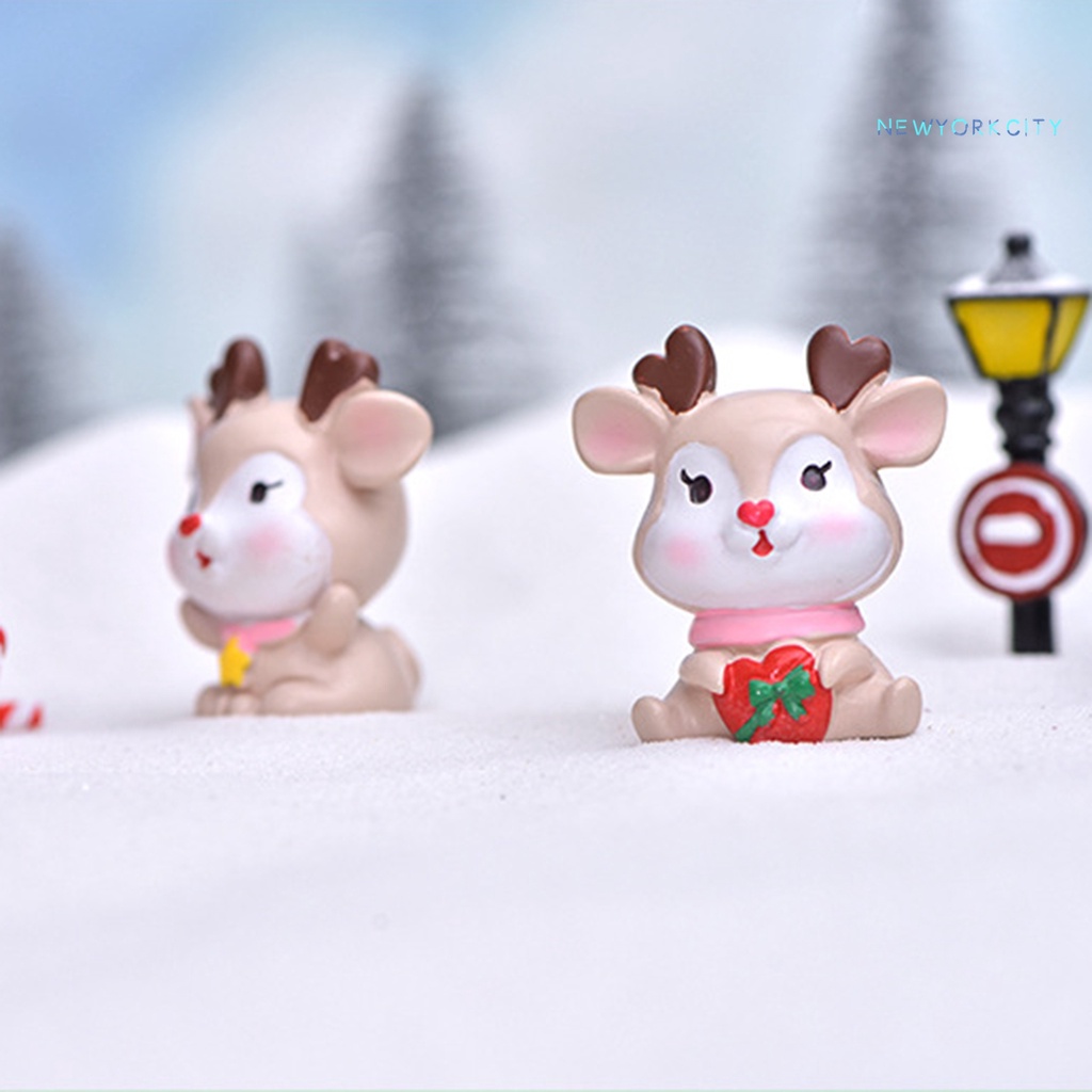 Đồ trang trí Hươu Bằng Resin Chống Nước Bắt Mắt Dùng Trang Trí Giáng Sinh