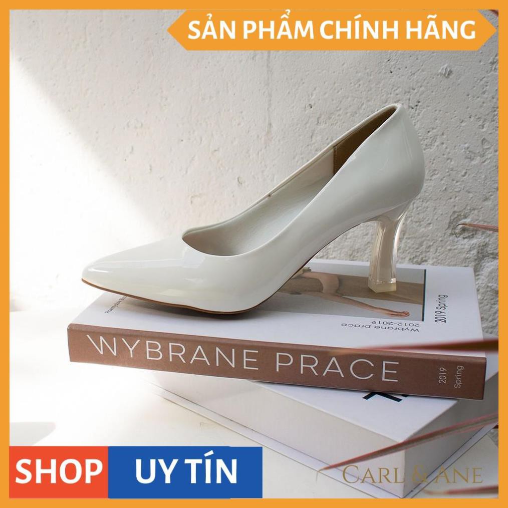 Carl & Ane - Giày cao gót thời trang mũi nhọn kiểu dáng cơ bản cao 7cm màu trắng _ EP006 | BigBuy360 - bigbuy360.vn