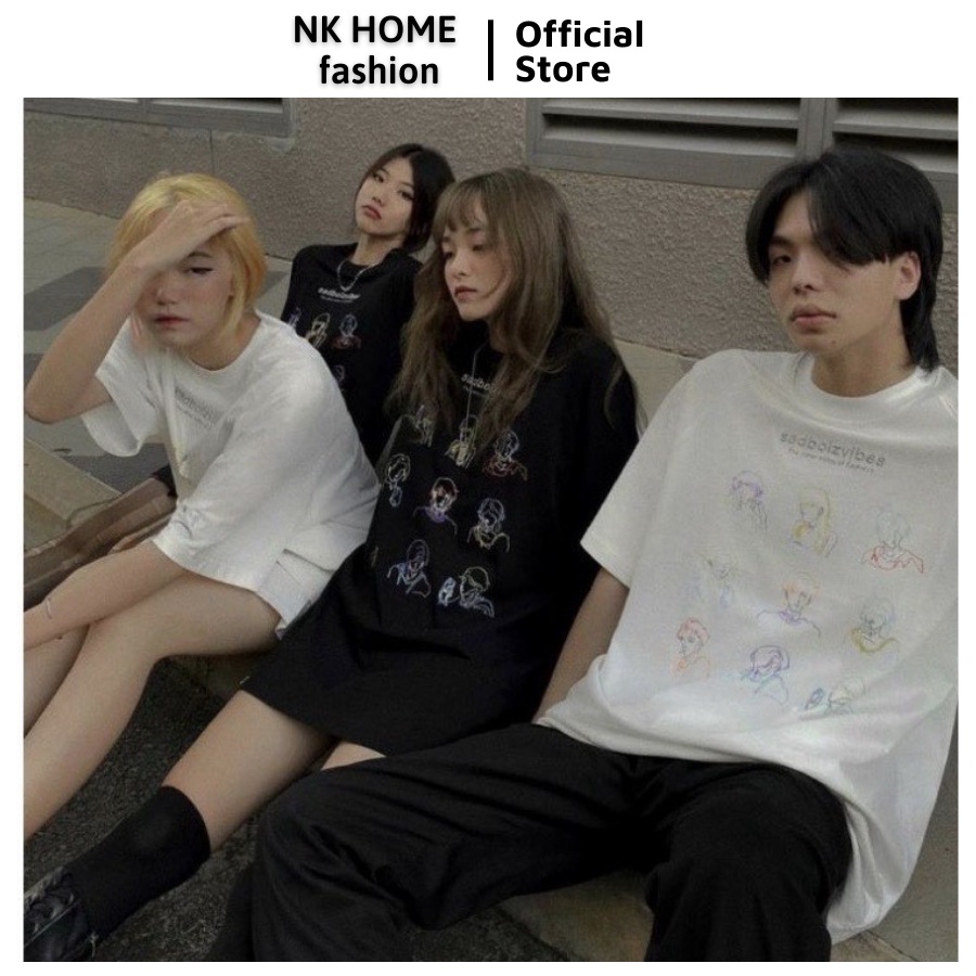 Áo ThunSad boy VIBES TOSS Tay Lỡ From Rộng Unisex - Áo Phông SHOP1999 Cho Nam Nữ Hội Nhóm