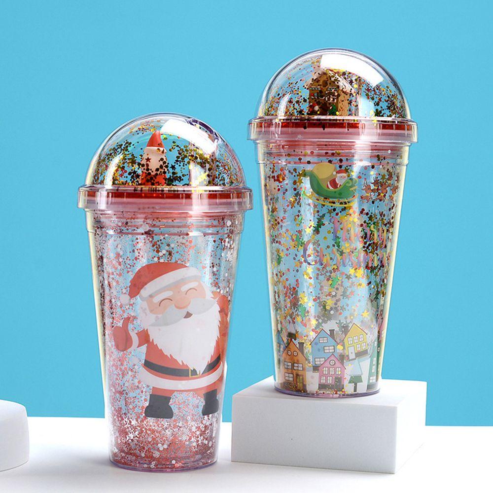 PISTA Ly Uống Nước Có Ống Hút Hình Búp Bê Nhiều Màu Sắc Dễ Thương