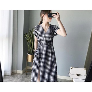 [GIÁ SỈ] Váy kẻ caro cổ V (Sỉ từ 5sp bất kỳ)