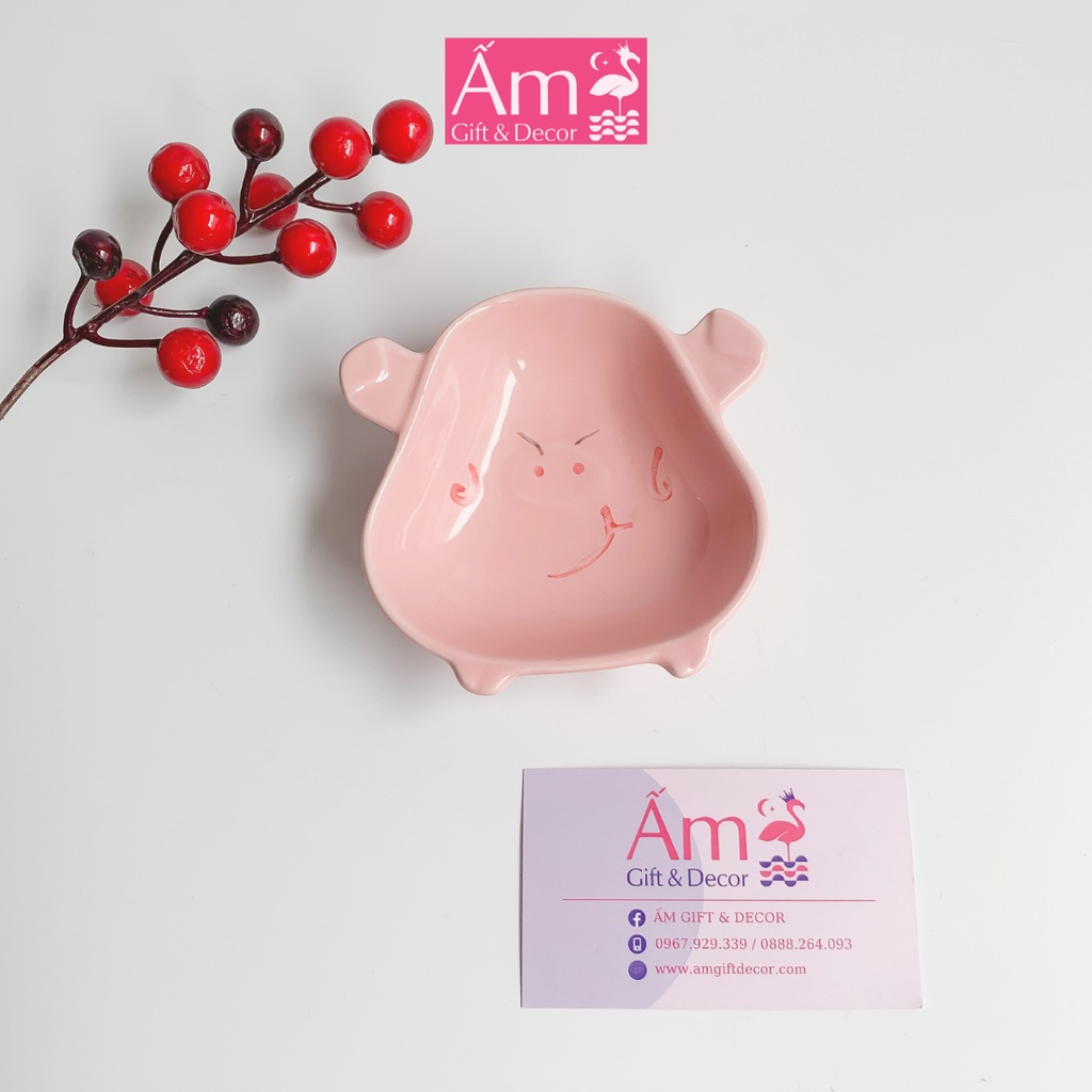 Bát Sứ Ăn Dặm Hình Thú Ngộ Nghĩnh Cho Bé Dung Tích 60ml-120ml Ấm Baby Tập Ăn Kiểu Nhật Từ 5 Tháng Tuổi Ấm Gift Decor