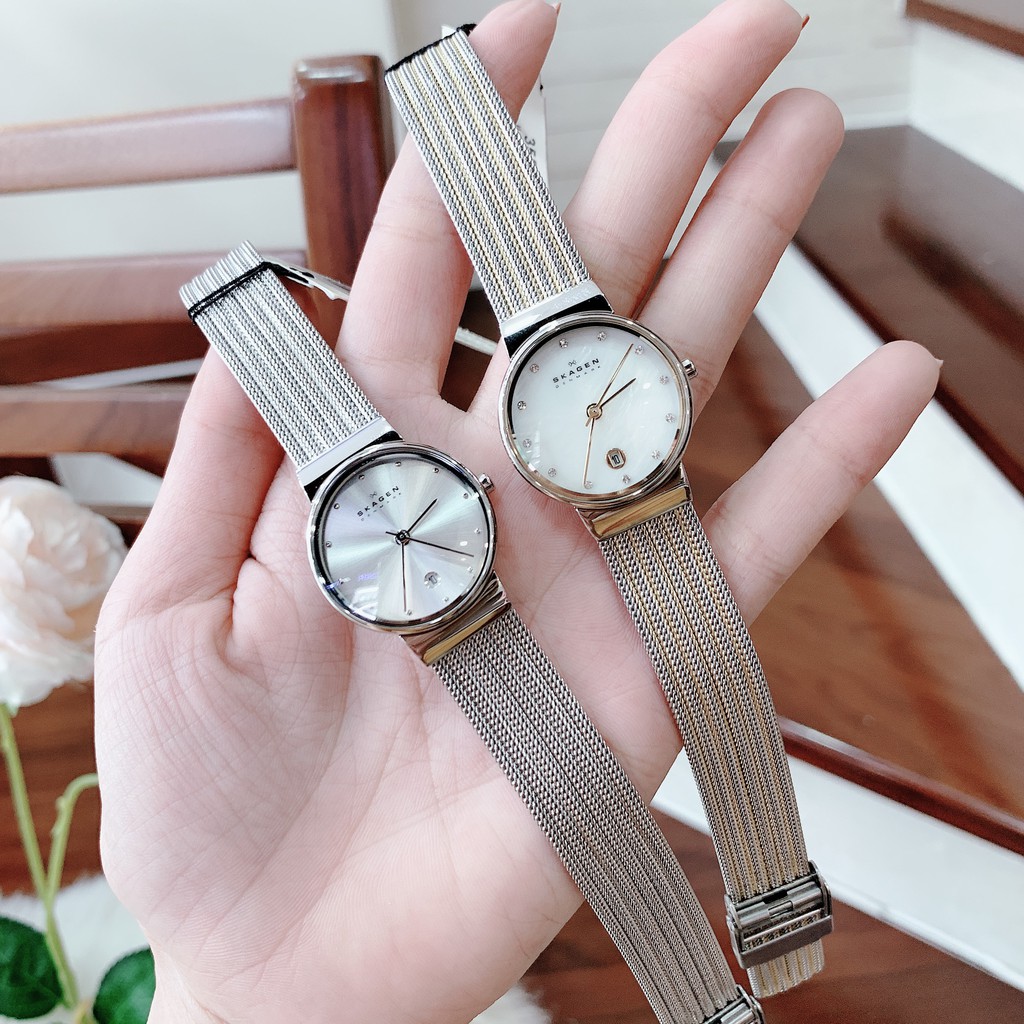 ĐỒNG HỒ NỮ SKAGEN ANCHER 355SMM1 355SSRS 355SSGS 355SSS1 , SIZE 28MM