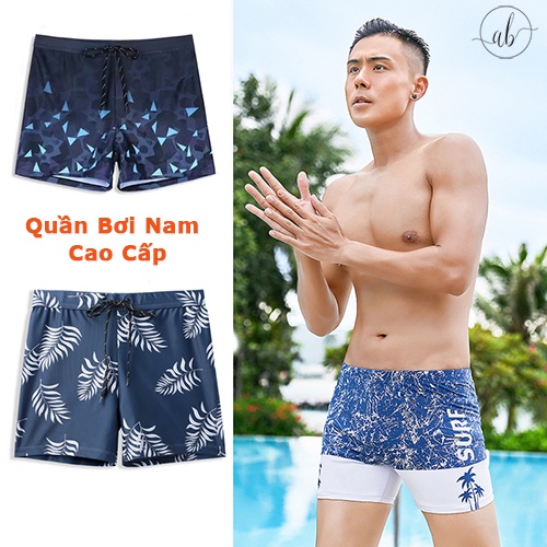 Quần bơi nam cao cấp, dáng quần đùi, có lớp lót, dây rút, big size ( 40-100kg) | BigBuy360 - bigbuy360.vn