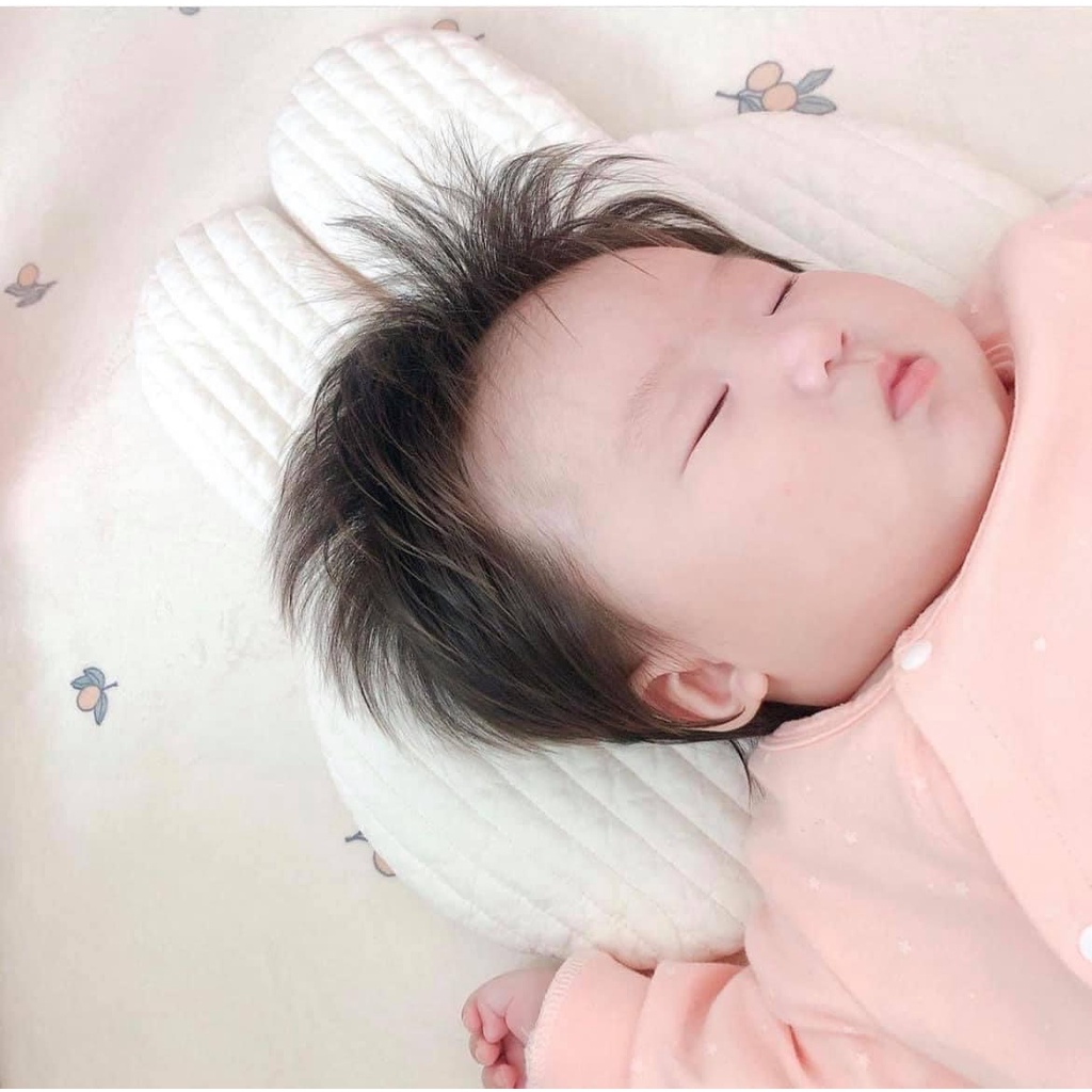 Gối mỏng sơ sinh Dottodot nội địa Hàn Quốc thêu họa tiết