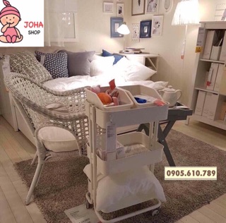 KỆ BỈM SỮA ĐA NĂNG CÓ BÁNH XE