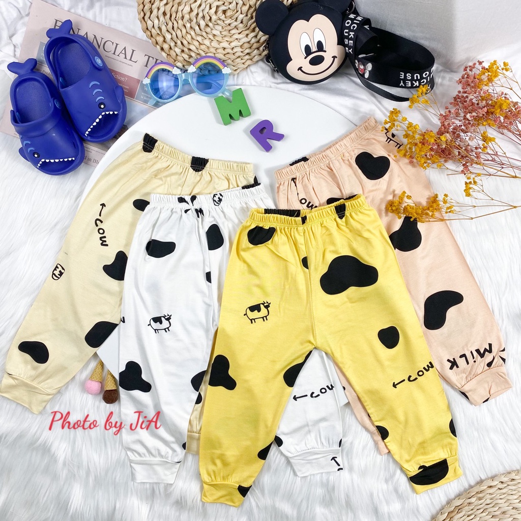 [LDD09] Bộ Dài Tay Thun Lạnh MINKY MOM CÓ SIZE ĐẠI In Hình Toàn Thân Họa Tiết Bò Sữa, Mềm Mịn, Hàng Chuẩn Đẹp Cho Bé