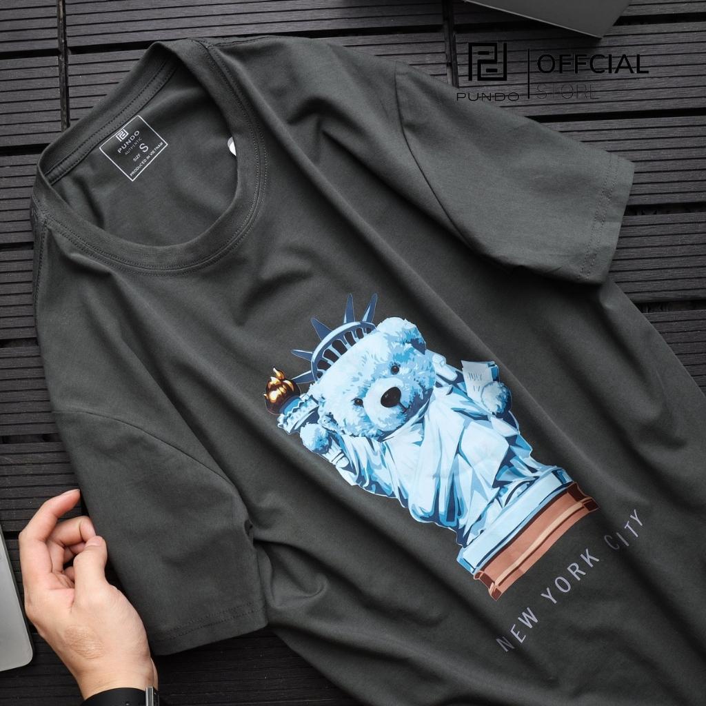 Áo thun nam cổ tròn ngắn tay 3 màu trắng, đen, xám . chất cotton cao cấp PUNDO ATPD53