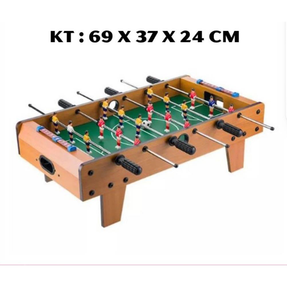 (Hàng sẵn) Bàn bi lắc bóng đá Table Top Football TTF-69 bằng gỗ 70x40 x 24cm chất liệu gỗ cao cấp