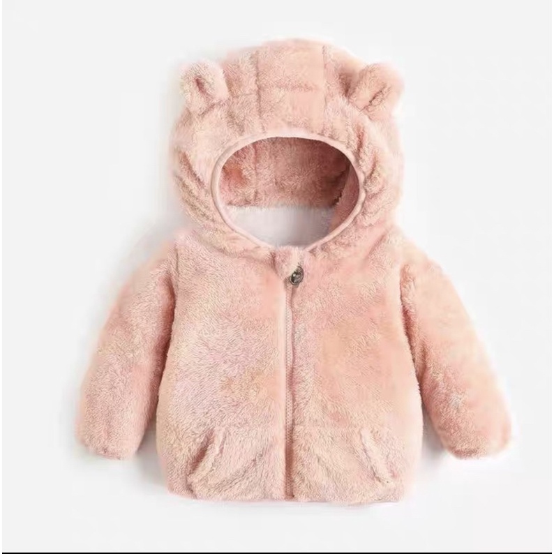 Áo lông Gấu lót nỉ đủ size cho Bé