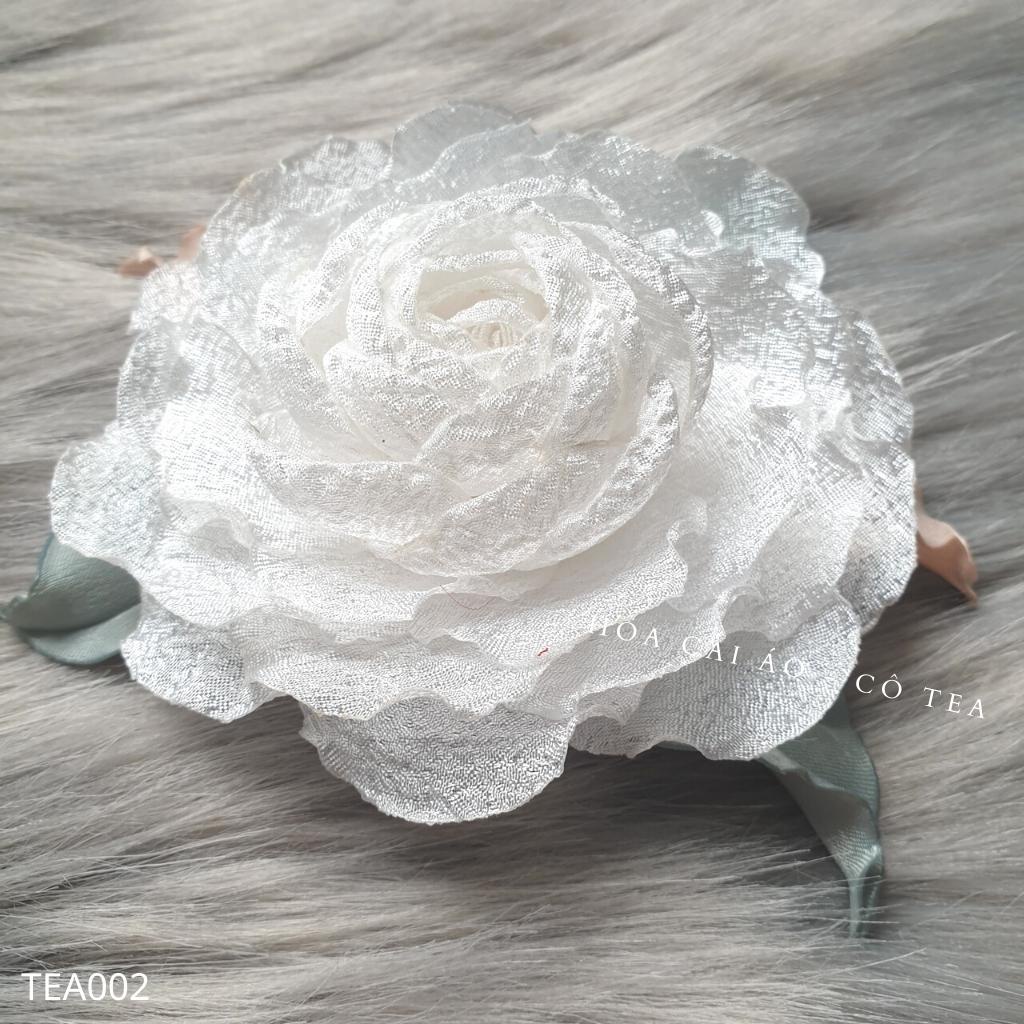 Hoa cài áo handmade cao cấp ghim váy tag áo dài phụ kiện đẹp size 10cm-  CÔ TEA
