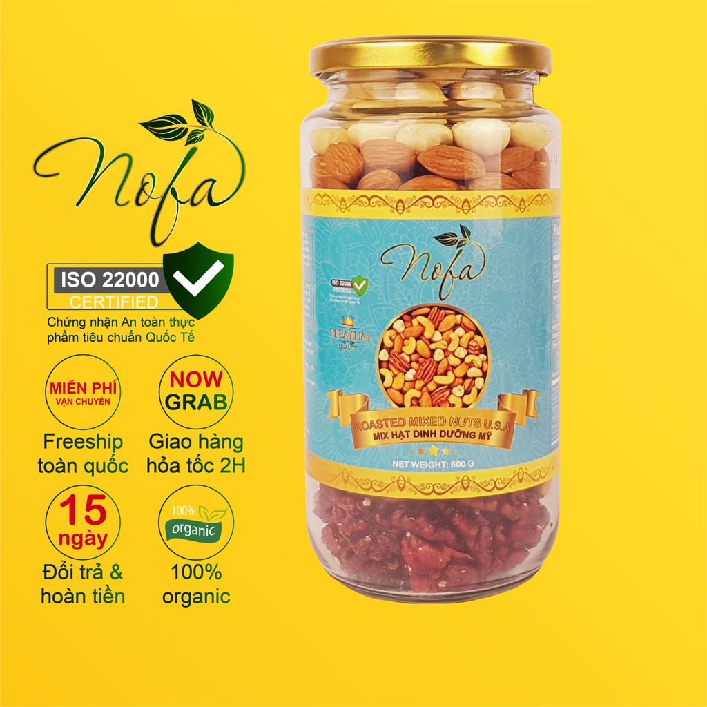 Hạt Dinh Dưỡng Mix 6 Siêu Hạt 600G - Hàng Nhập Khẩu Thượng Hạng - Cam Kết Chất Lượng NOFAFOOD | BigBuy360 - bigbuy360.vn