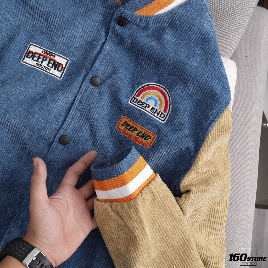 Áo Khoác Bomber Nam Nhung Dạng Nút, Áo Khoác Bóng Chày Nam Nhung BOUTON AKBO0008 160STORE | BigBuy360 - bigbuy360.vn