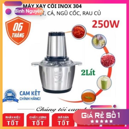 Máy xay thịt cá - máy xay đa năng bằng cối inox Food Processor HDA t2 lít 4 lưỡi dao