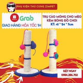 Trụ cào móng kèm bóng đồ chơi và chuột cho mèo sỉ SLL