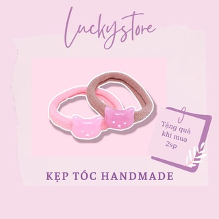 Cột tóc dễ thương hình mặt mèo 3cm