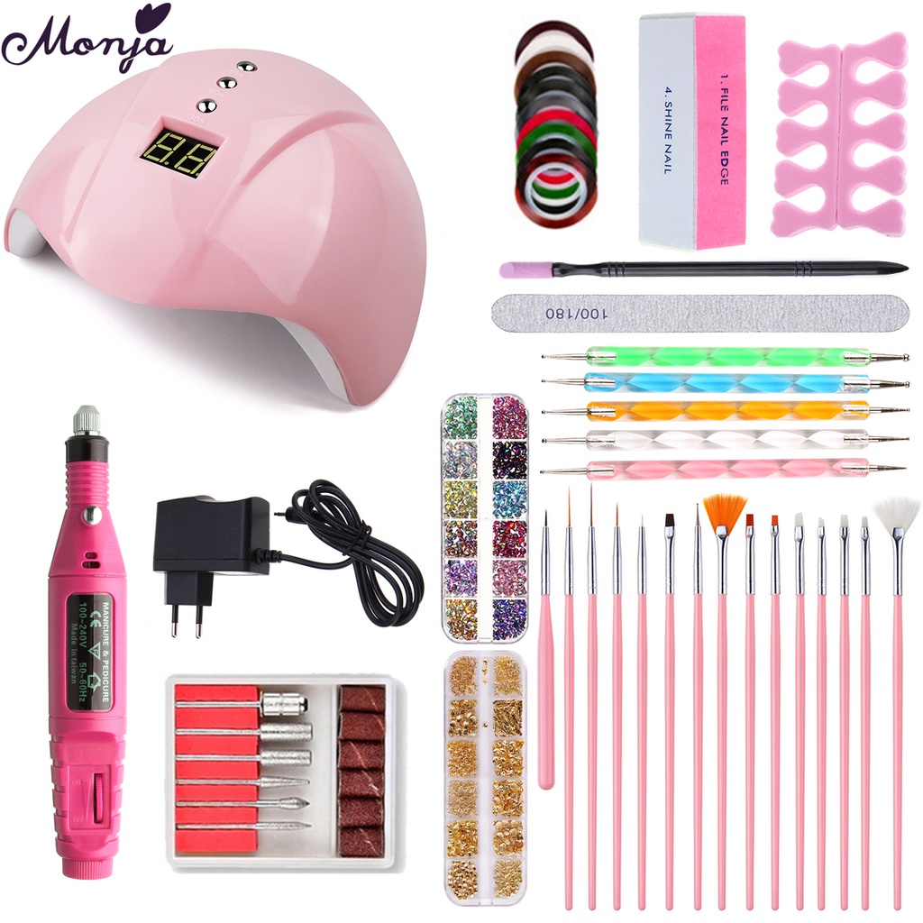 Bộ máy hong khô móng tay + phụ kiện Monja thiết kế cao cấp tiện dụng