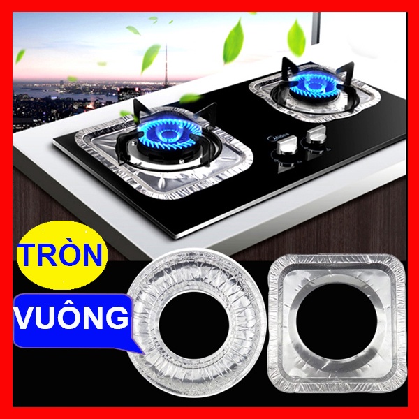 Combo 10 Tấm Giấy Bạc Lót Bếp Ga, Chắn Dầu Mỡ