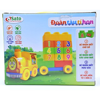 Bộ xếp hình Sato - Đoàn tàu tí hon 36 chi tiết