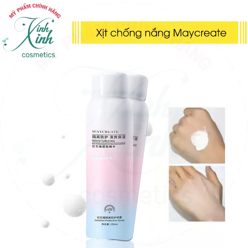 XỊT CHỐNG NẮNG TRẮNG DA MAYCREATE MOISTURZING SPAY NỘI ĐỊA TRUNG CHÍNH HÃNG