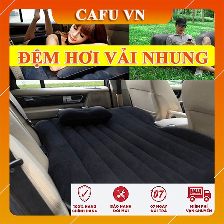 Đệm hơi ô tô nệm hơi cao cấp trên ô tô tặng kèm bơm điện và 2 gối - CAFU VN