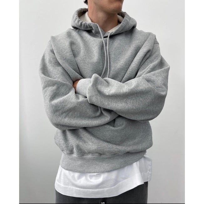 Áo HOODIE XÁM TRƠN nỉ dày cotton cao cấp VIBE FREE
