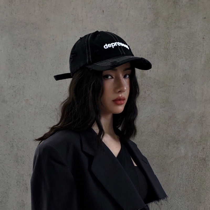 DEPRESSED VINTAGE CAP THE BLACK ADAMS