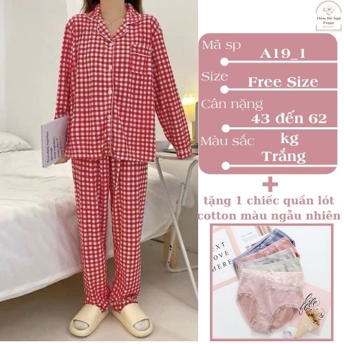 [ Qùa tặng dây cột tóc ] Pijama nữ chất liệu kate thái đẹp bộ ngủ dài tay hàn quốc  cao cấp đồ bộ nữ giá rẻ POPPY Caro | BigBuy360 - bigbuy360.vn
