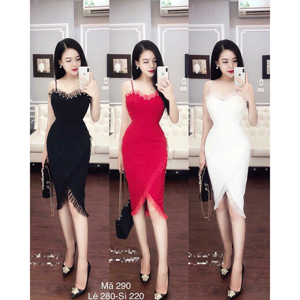 Đầm body phối ren