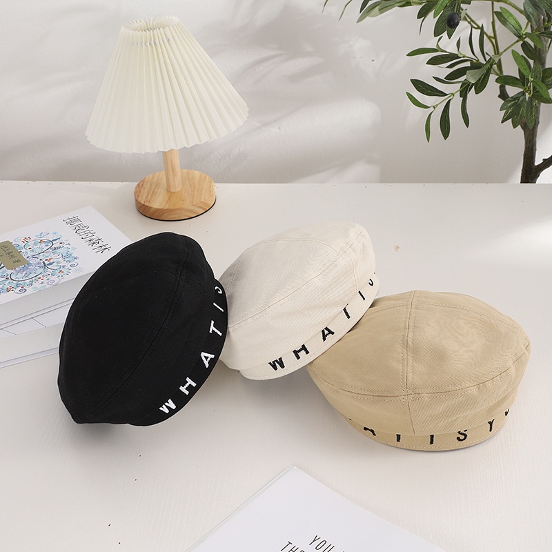 Mũ bê rê in chữ phong cách Hàn Quốc dễ thương cho nữ